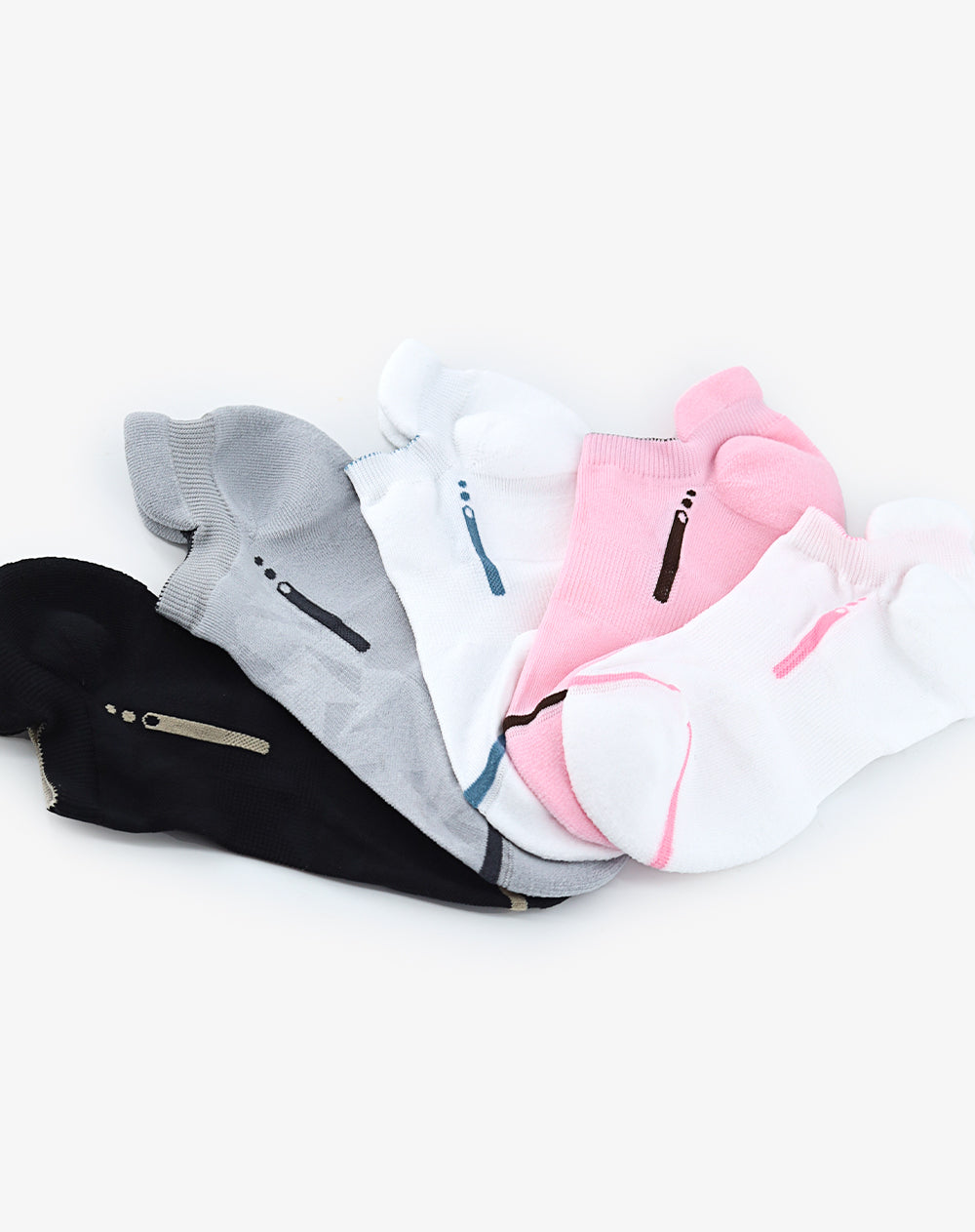 Medias deportivas mujer tobillera corta pack x5 surtido
