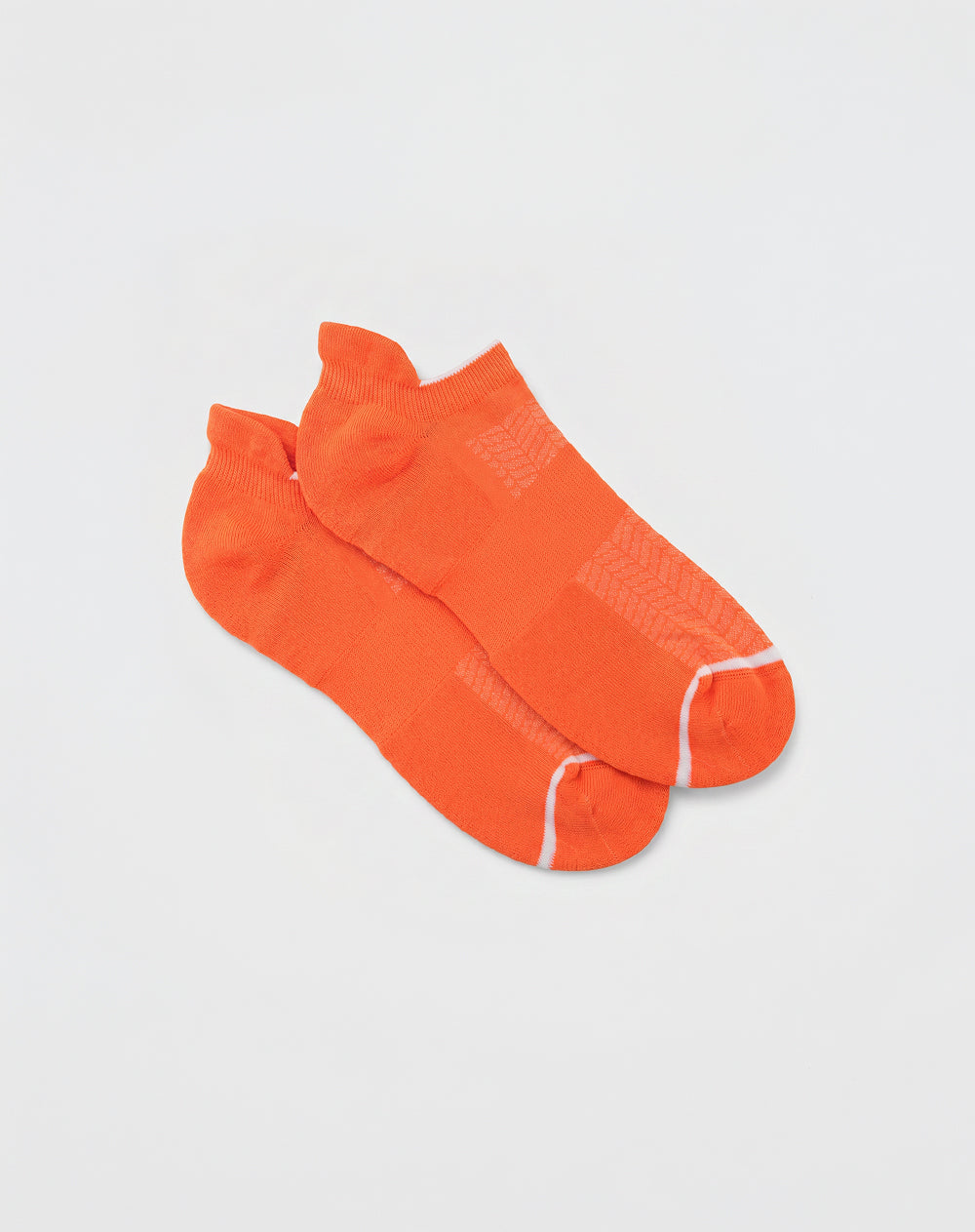 Medias deportivas hombre tobilleras cortas acolchadas naranja