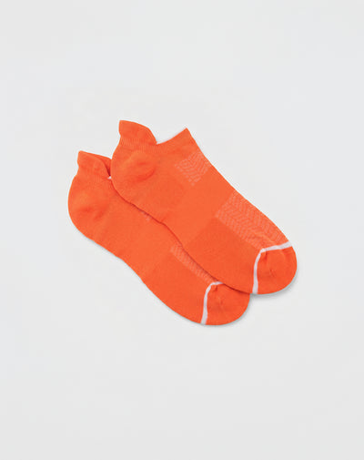 Medias deportivas hombre tobilleras cortas acolchadas naranja