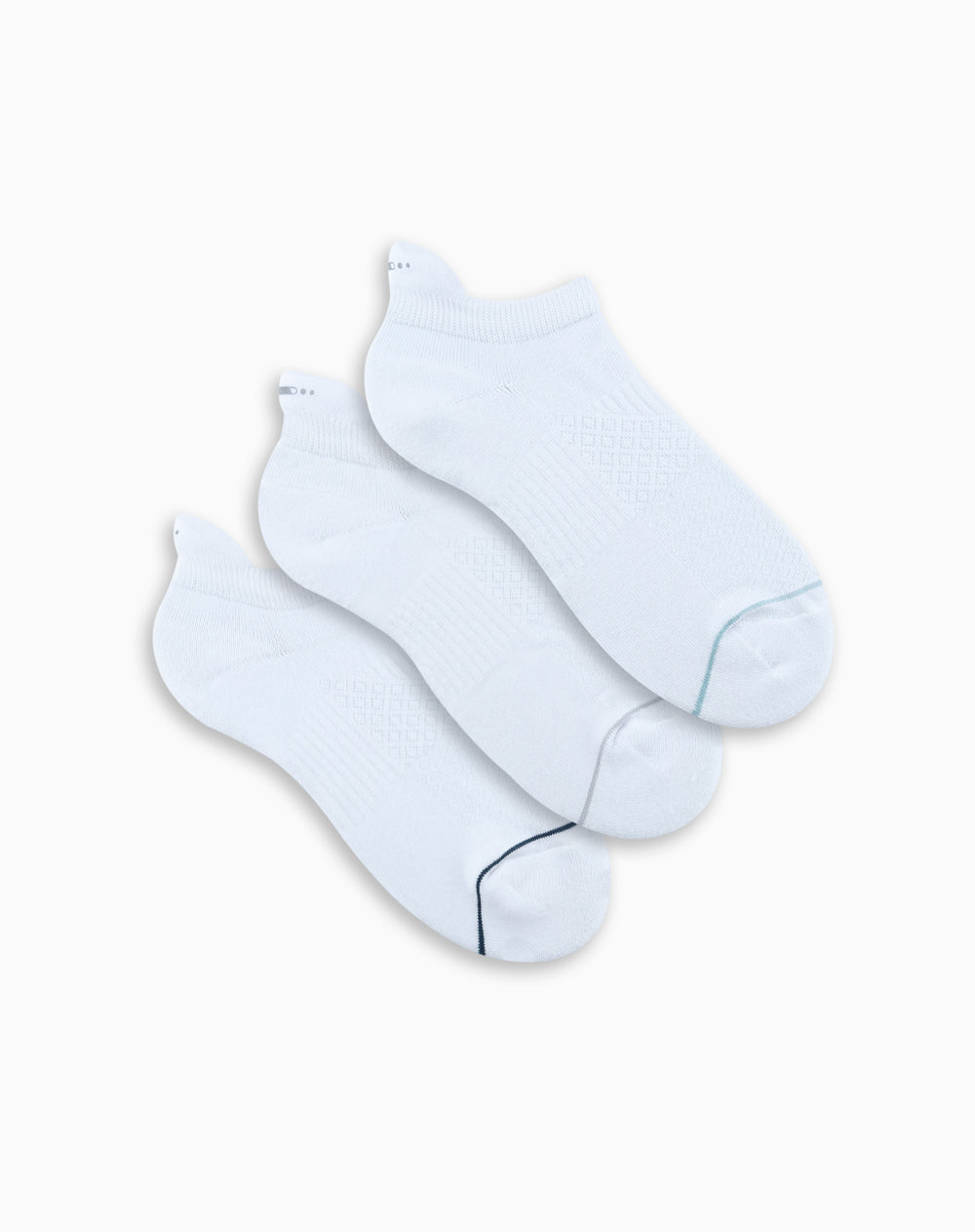 Medias deportivas unisex tobillera corta pack x3 blancas