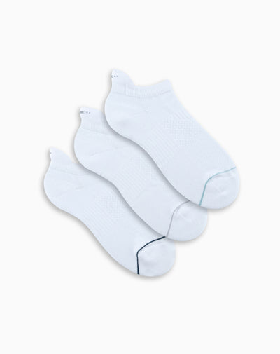 Medias deportivas unisex tobillera corta pack x3 blancas