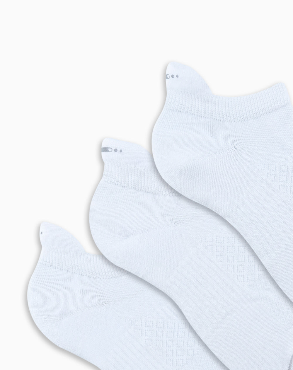 Medias deportivas unisex tobillera corta pack x3 blancas