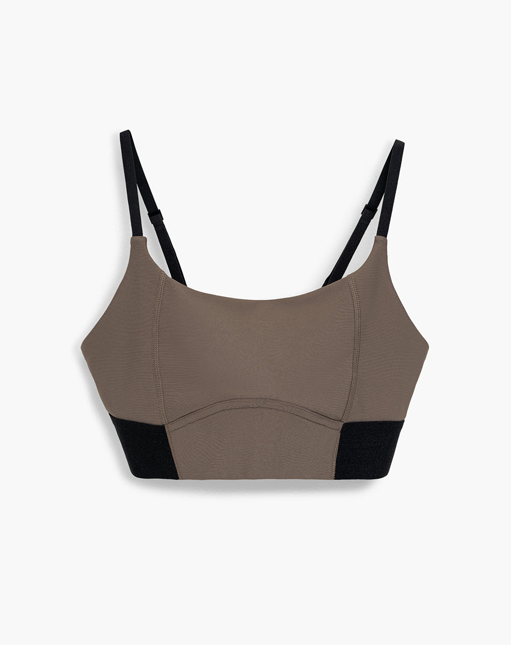 Top en tiras delgadas soporte bajo cafe