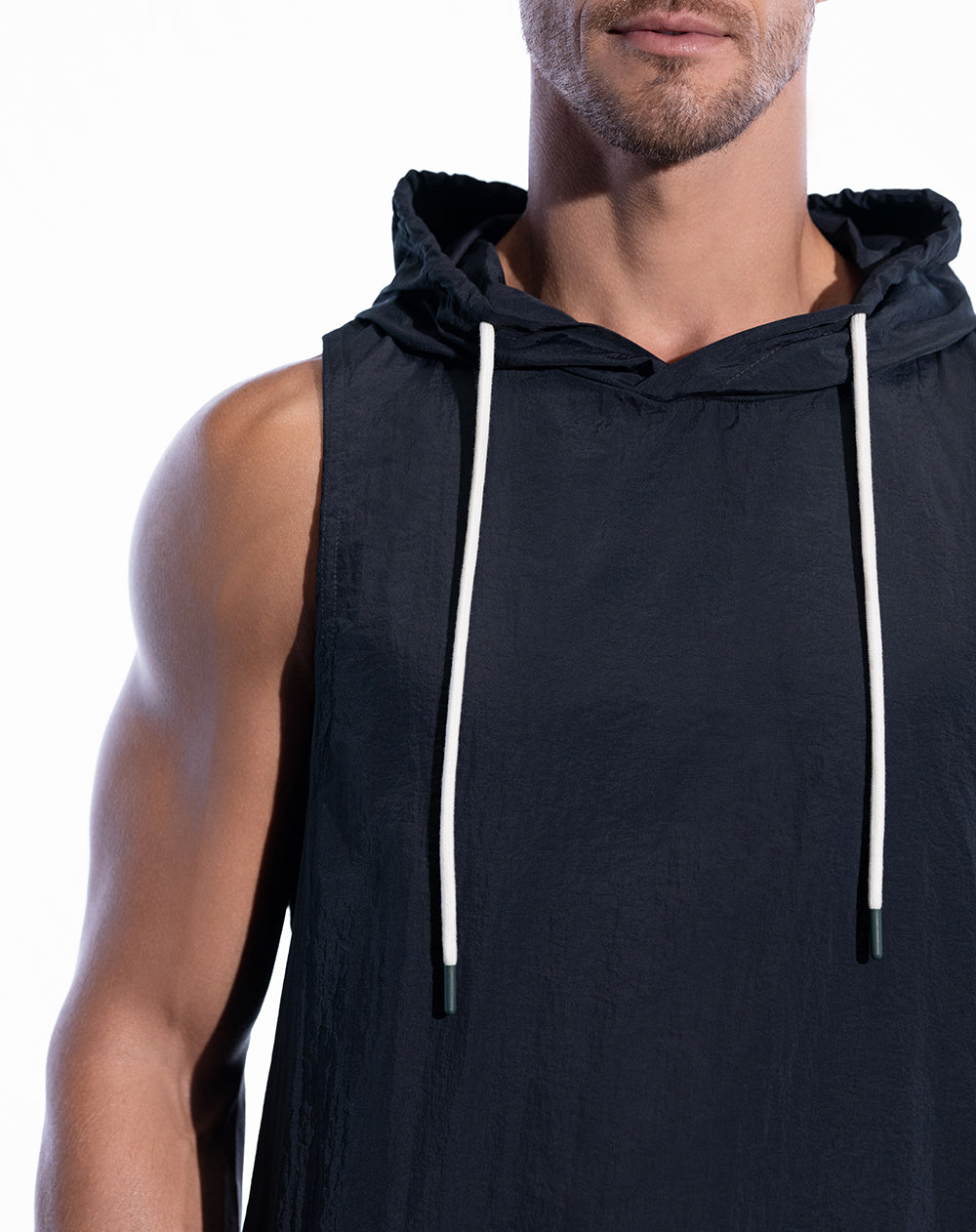 Chaleco deportivo hombre rompevientos negro