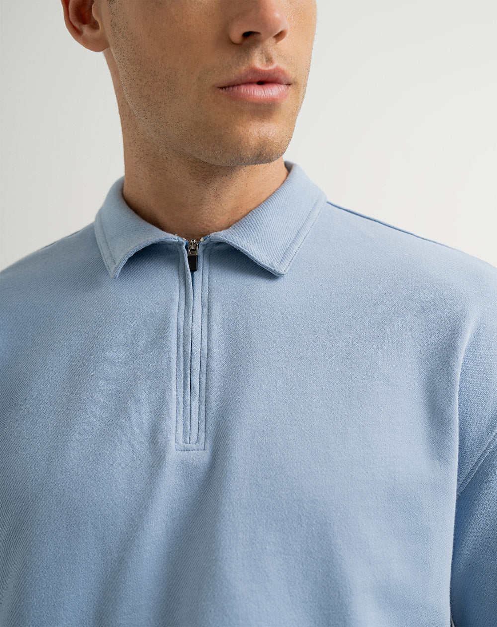 Polo regular algodón azul hombre