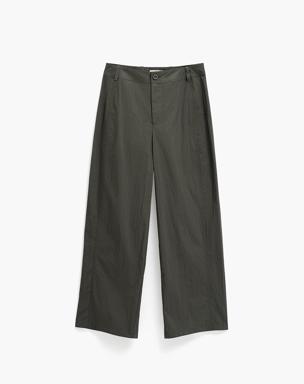 Pantalón regular fit tiro alto verde