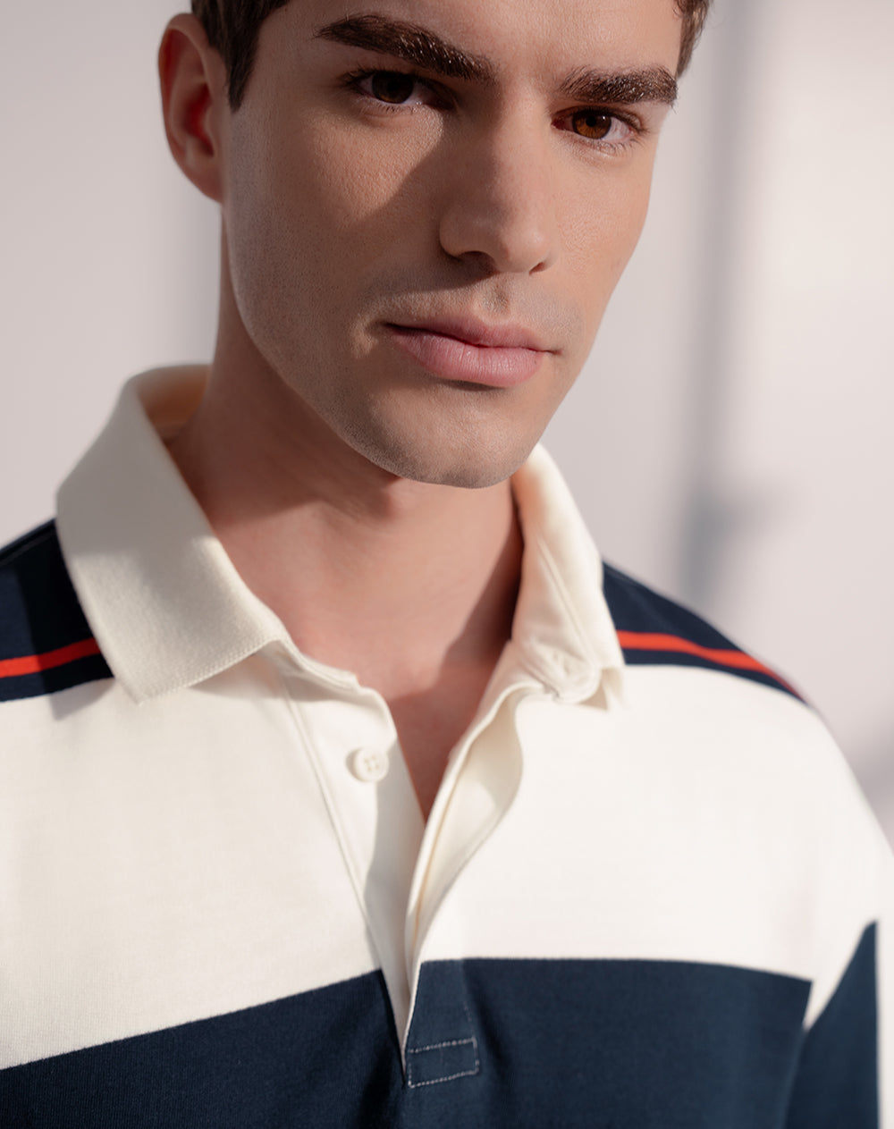 Camibuzo tipo polo regular algodón rayas hombre