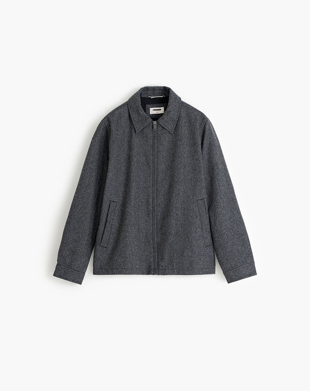Chaqueta regular sin capucha gris hombre