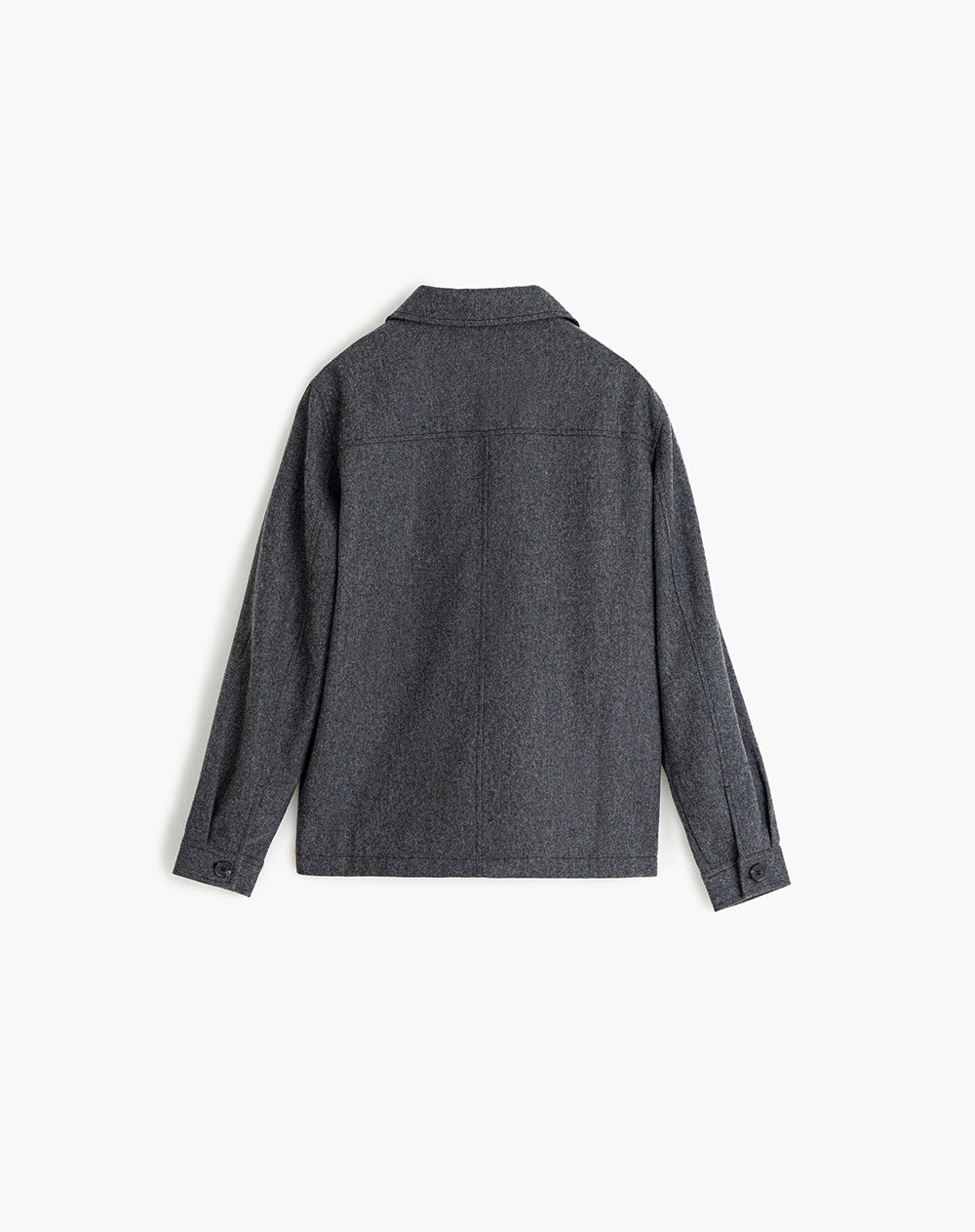 Chaqueta regular sin capucha gris hombre