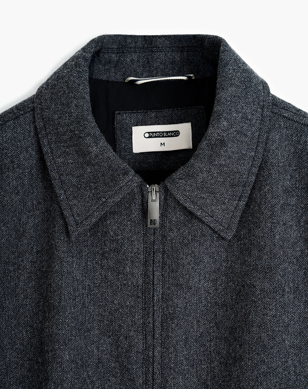 Chaqueta regular sin capucha gris hombre