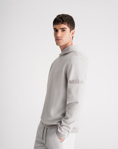 Buzo en algodón con capucha gris hombre