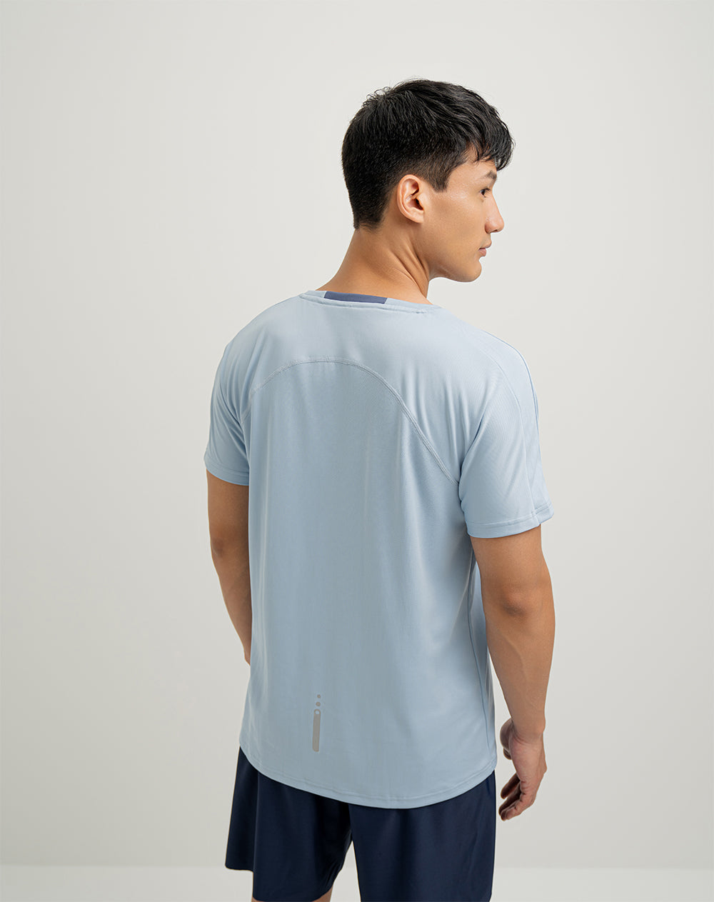 Camiseta deportiva  hombre control humedad azul