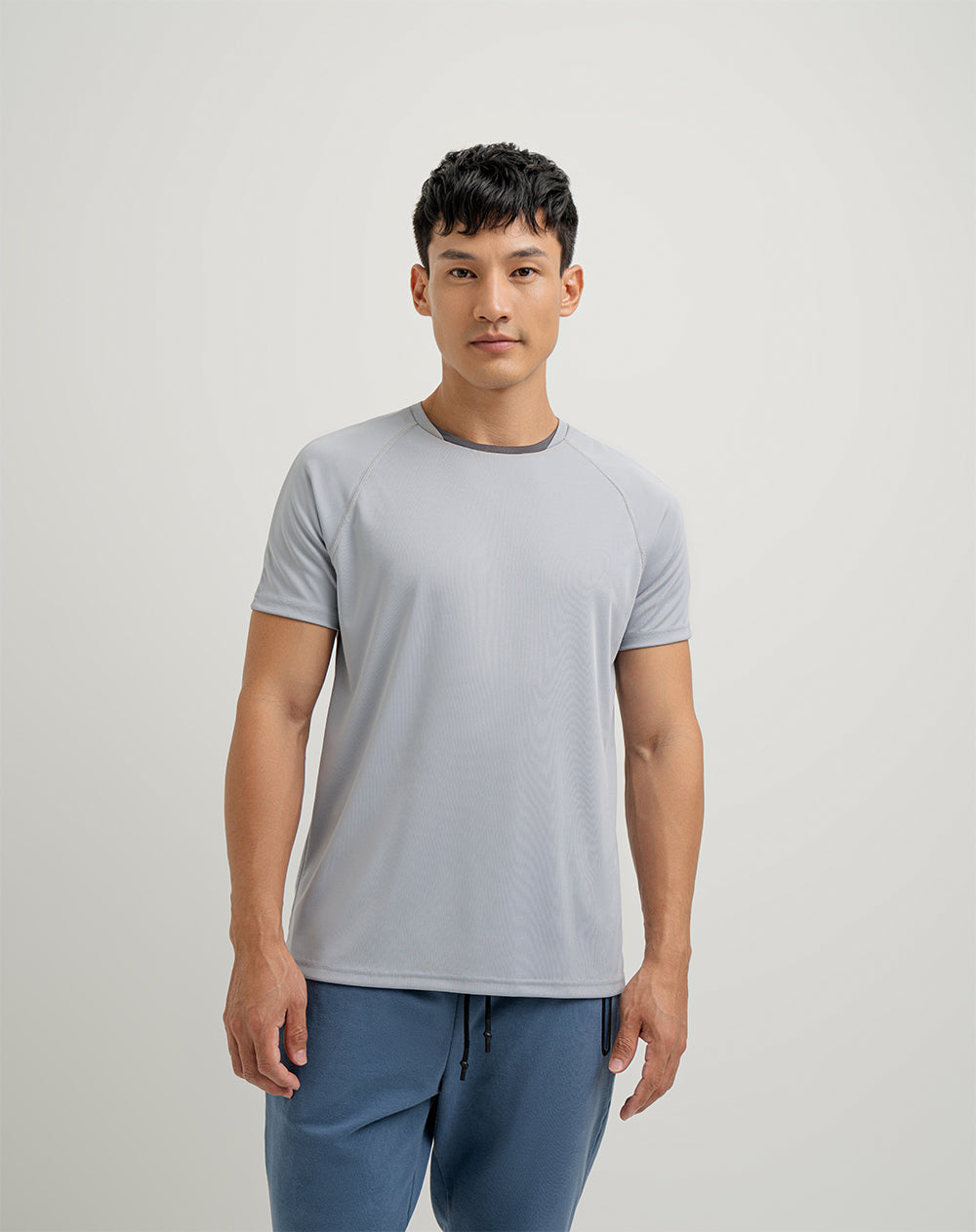 Camiseta deportiva  hombre control humedad gris
