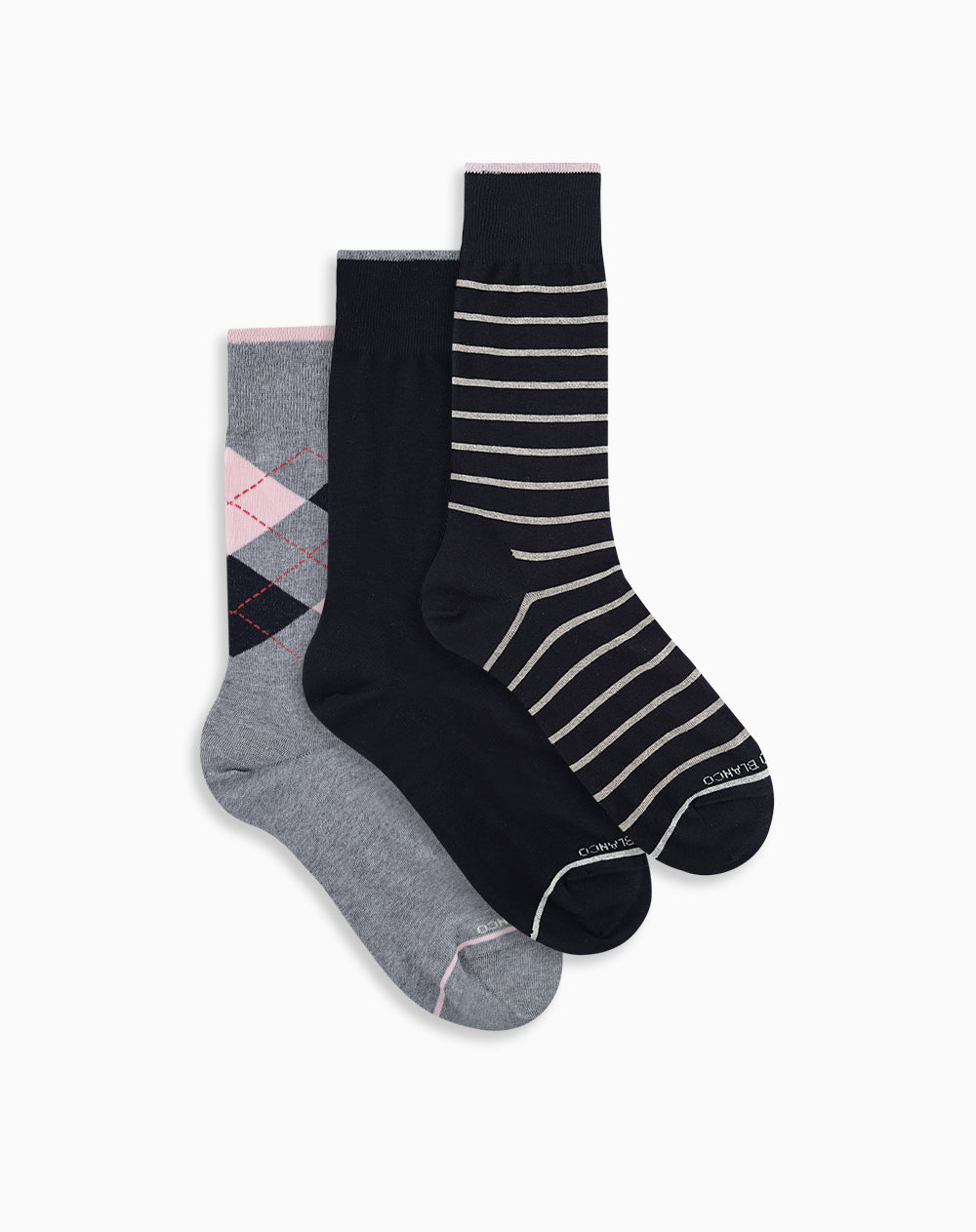 Medias hombre largas casuales pack x3 surtido