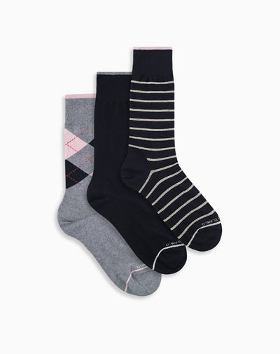 Medias hombre largas casuales pack x3 surtido