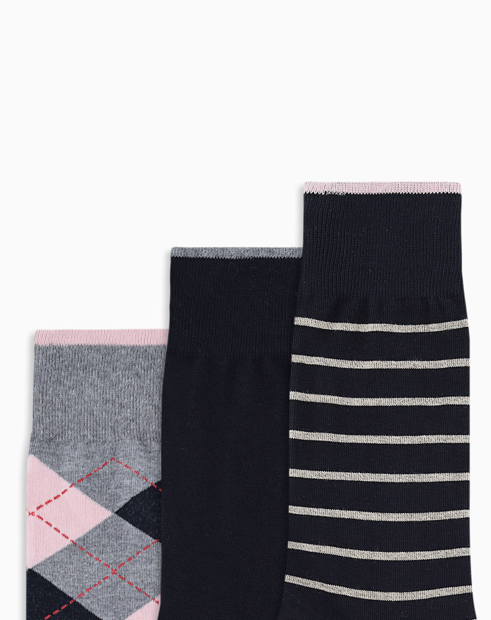 Medias hombre largas casuales pack x3 surtido