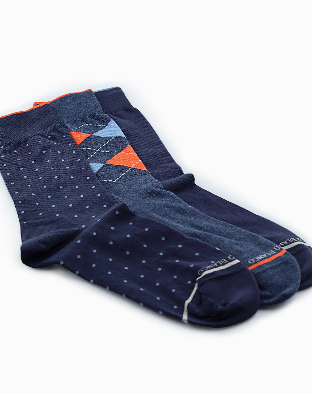 Medias hombre largas casuales pack x3 surtido