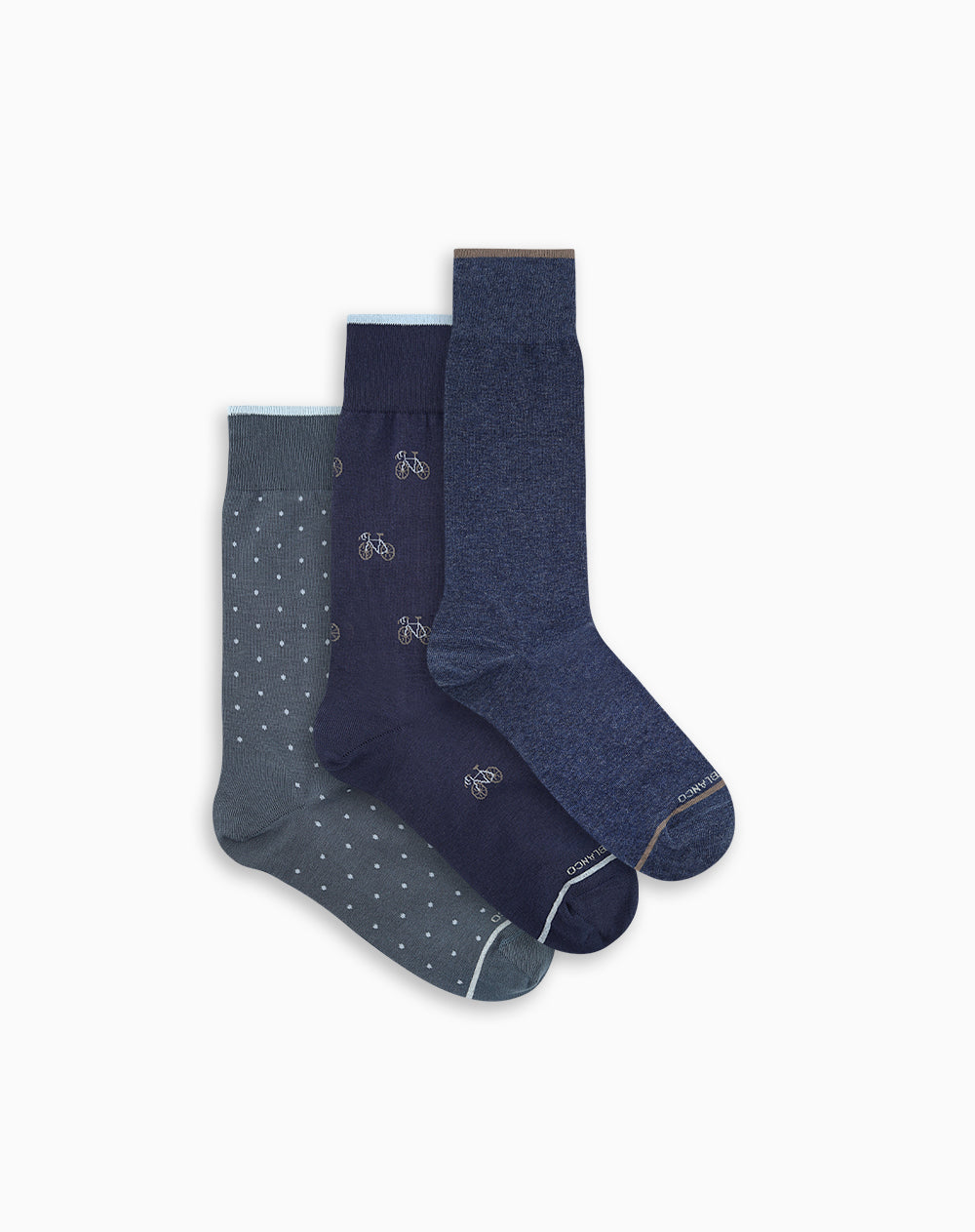 Medias hombre largas casuales pack x3 surtido