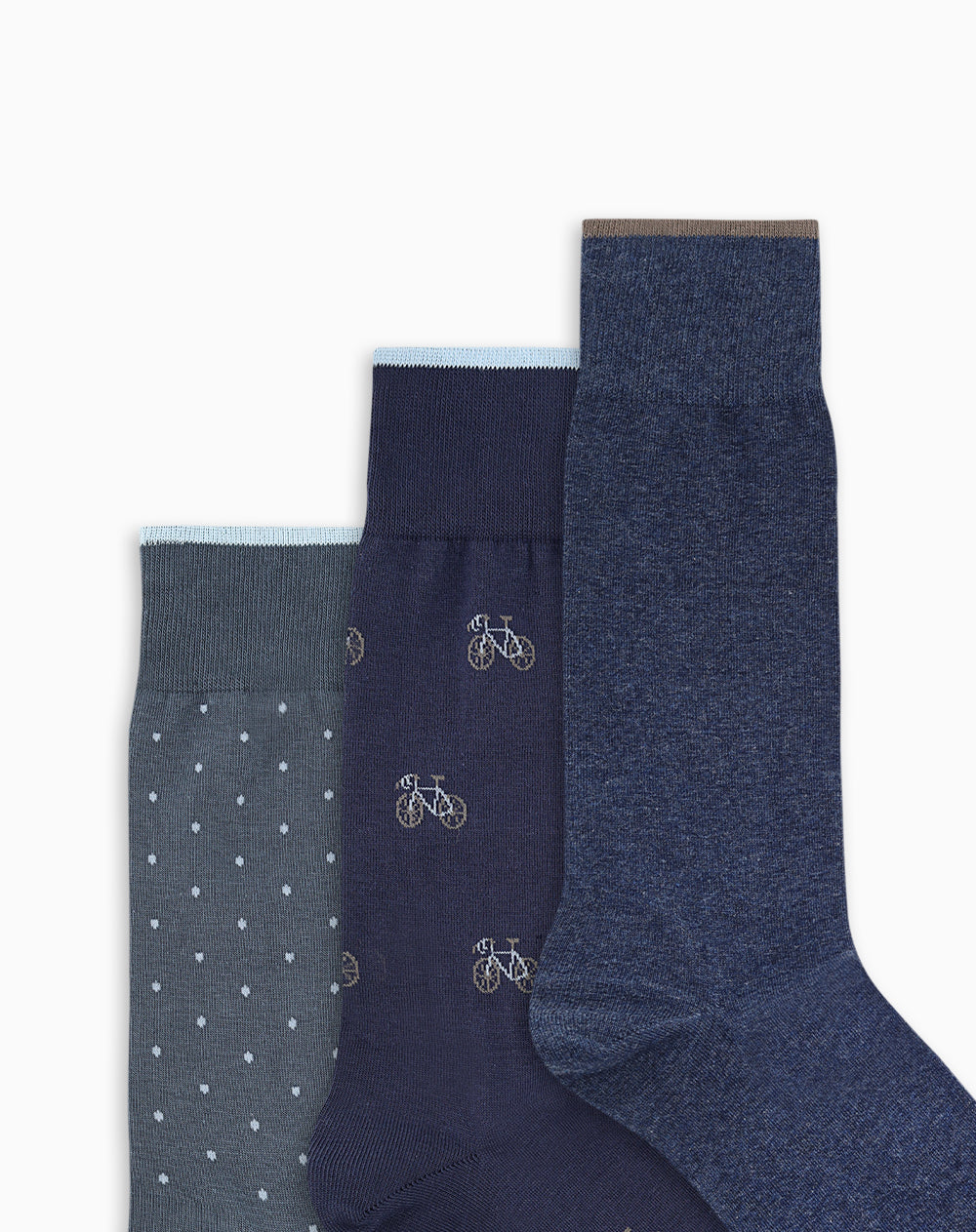 Medias hombre largas casuales pack x3 surtido