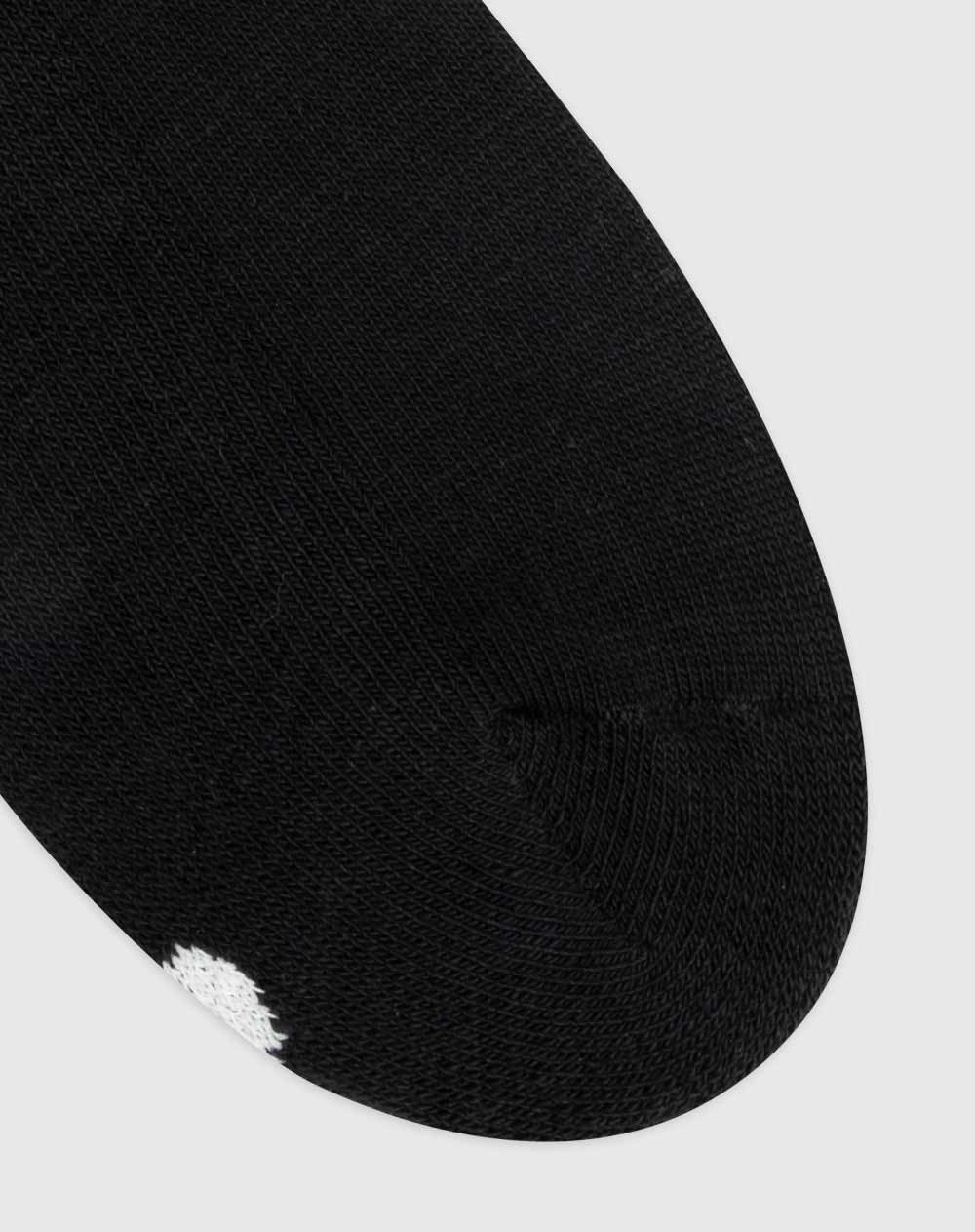 Medias deportivas para hombre largas en algodón alcolchadas pack x6unds negras
