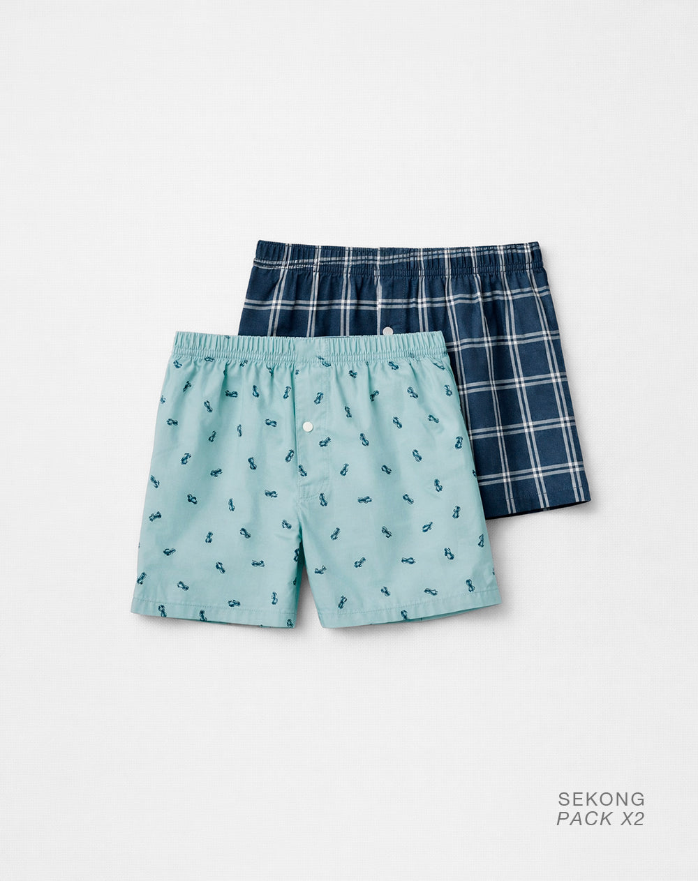 Bóxer medio algodón amplio x2unds surtido