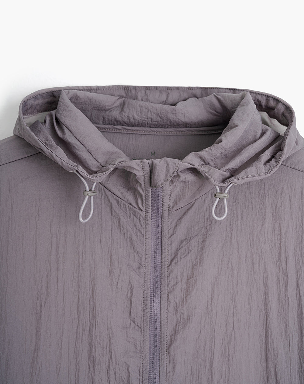 Chaqueta oversized fit con capucha morada