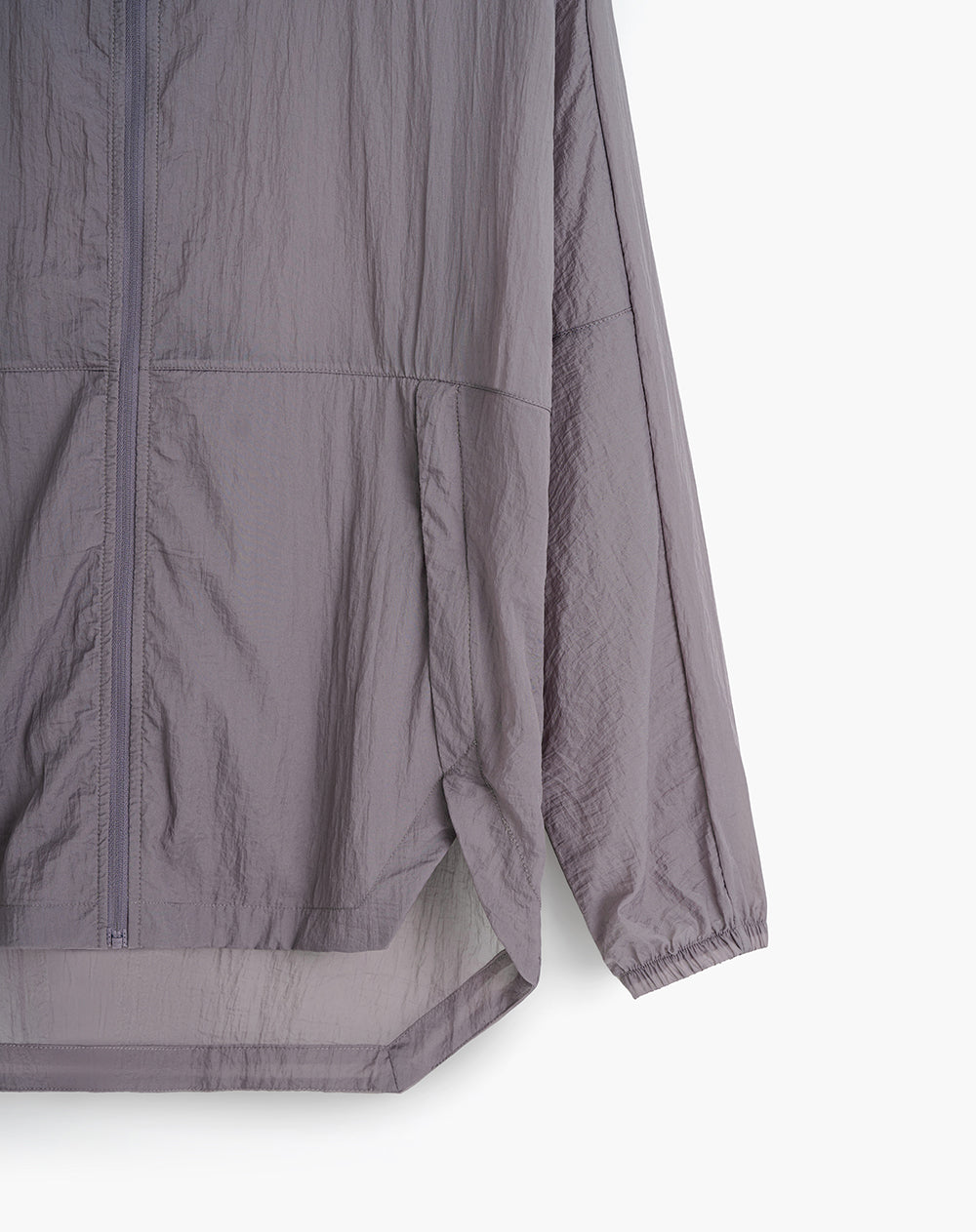 Chaqueta oversized fit con capucha morada