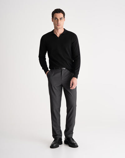 Pantalón recto gris hombre