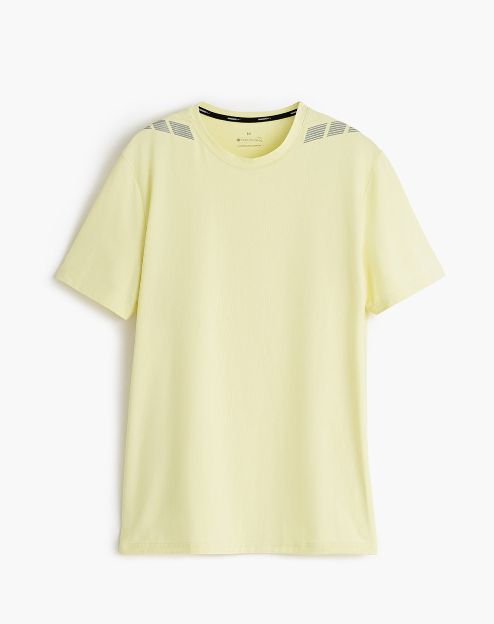 Camiseta deportiva hombre control humedad amarilla