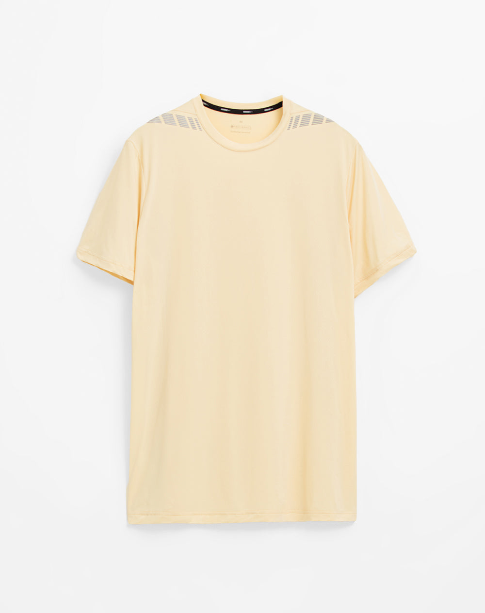 Camiseta deportiva control humedad amarilla hombre
