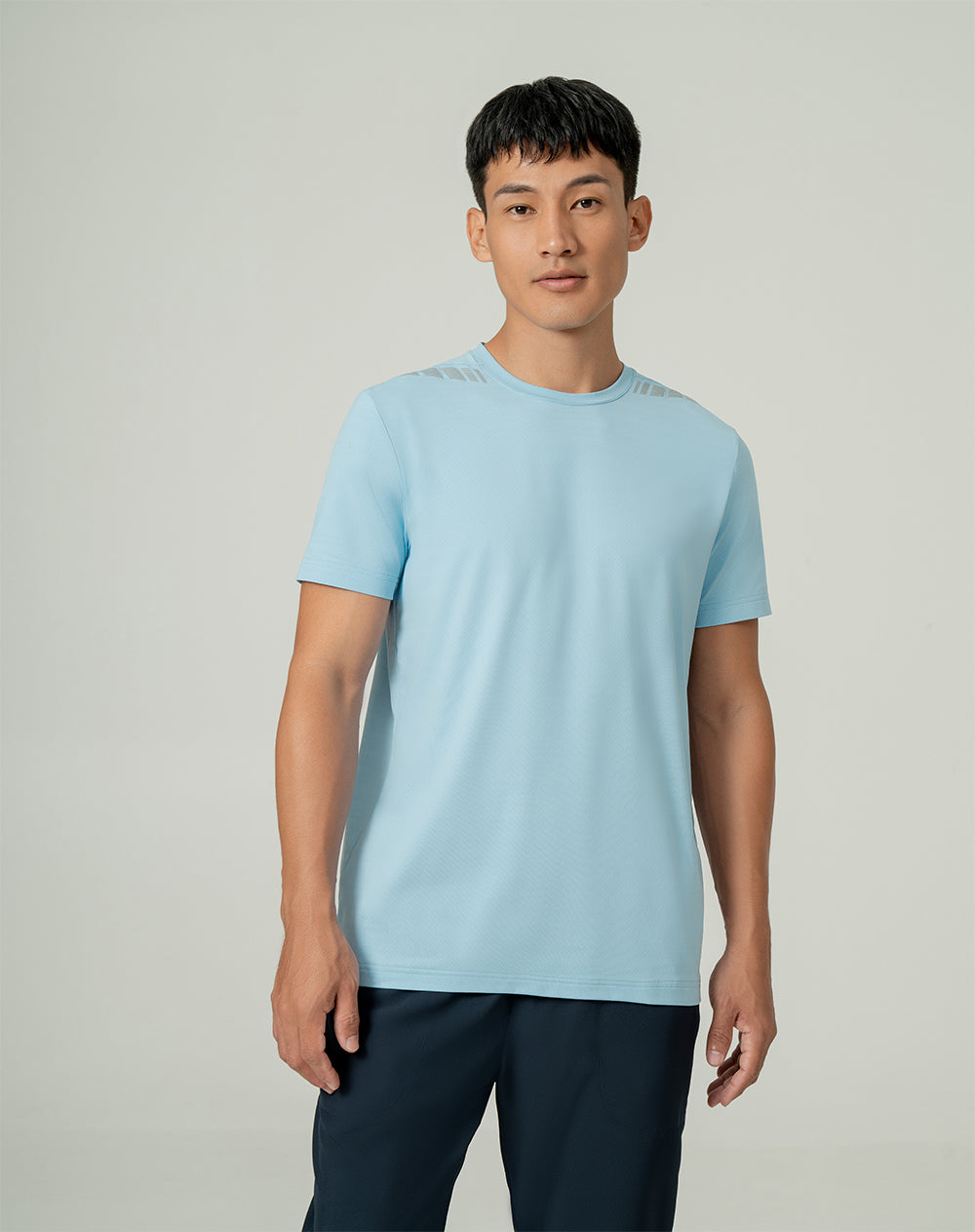 Camiseta deportiva  hombre control humedad azul