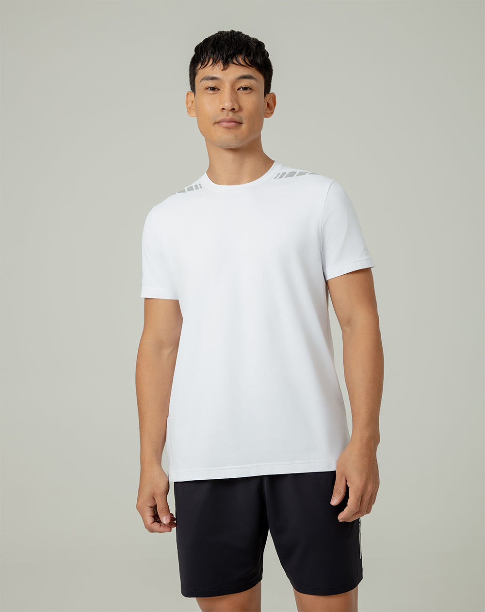 Camiseta deportiva  hombre control humedad blanca