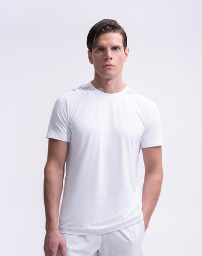 Camiseta deportiva control humedad blanca hombre