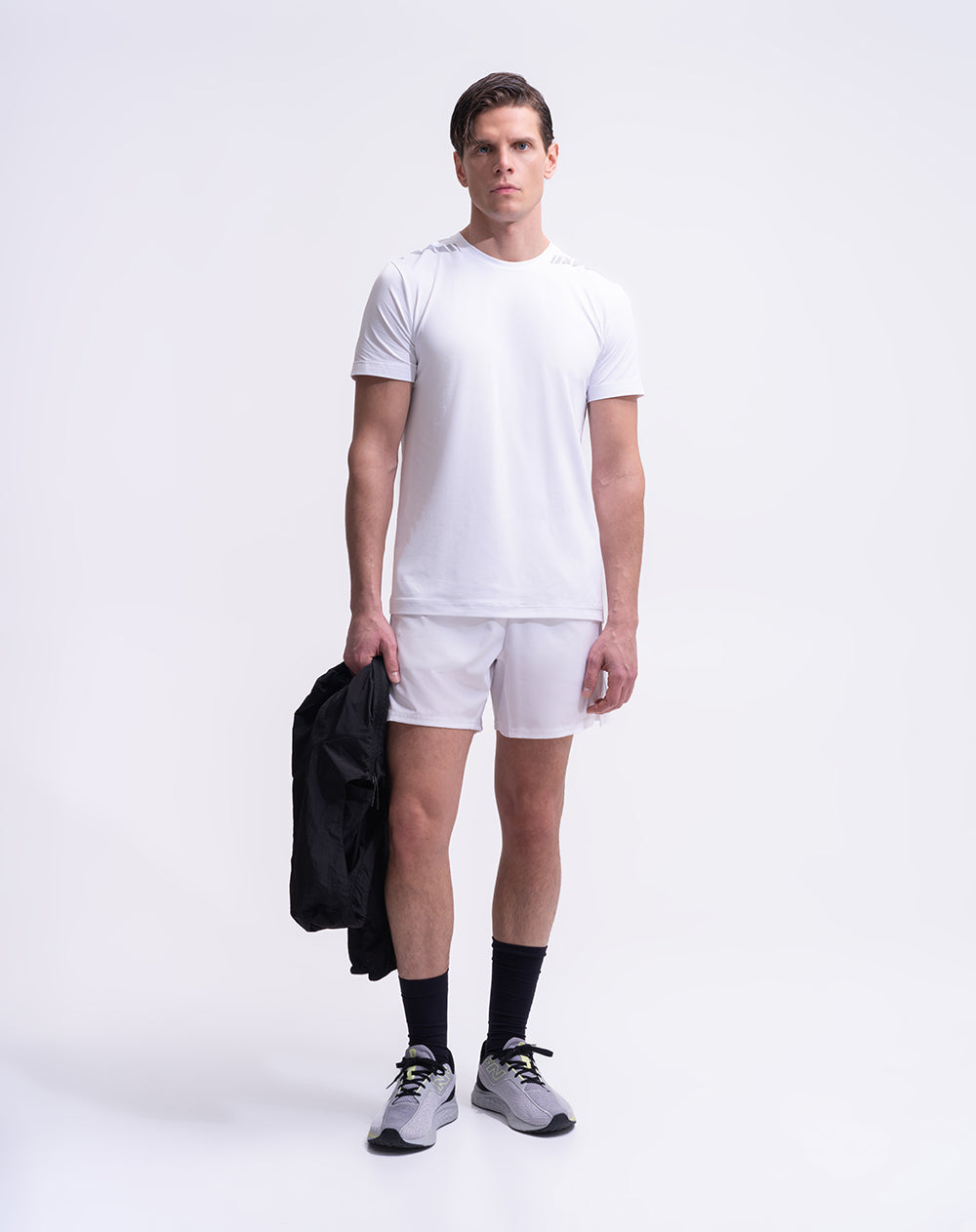 Camiseta deportiva control humedad blanca hombre