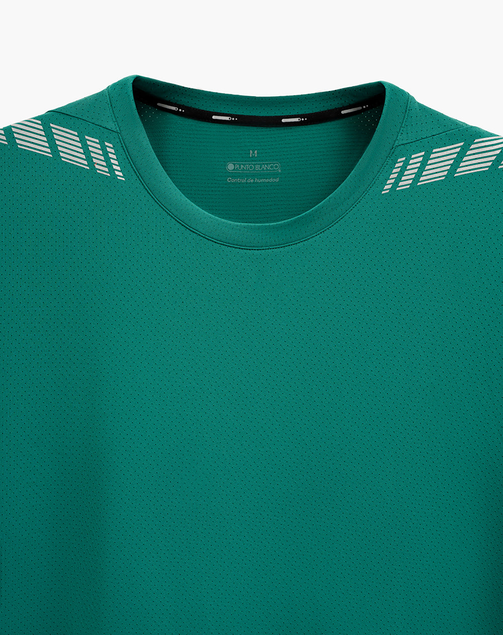 Camiseta deportiva control humedad verde hombre