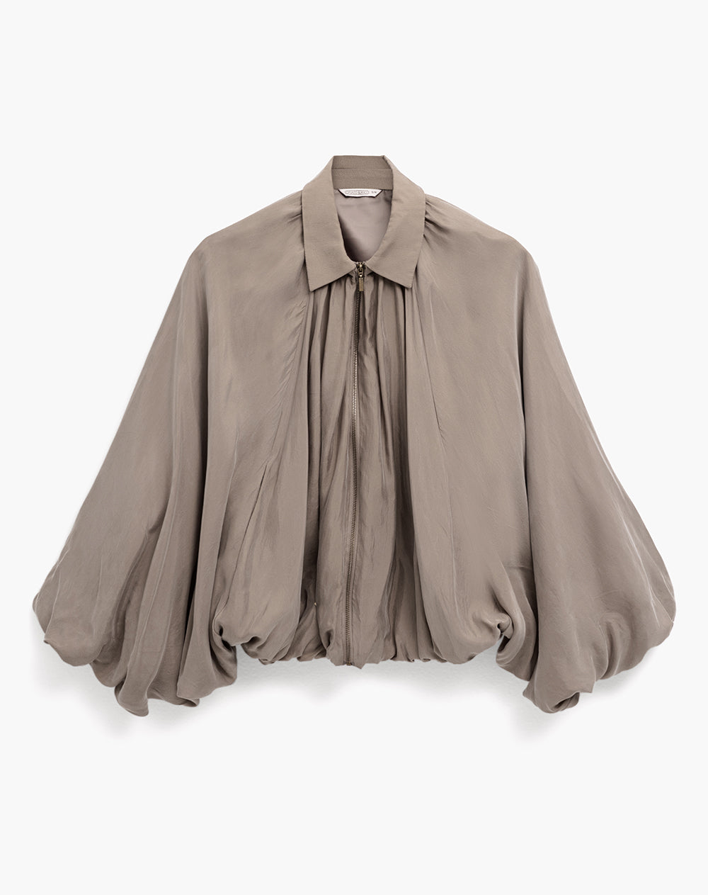 Chaqueta bomber oversize café mujer