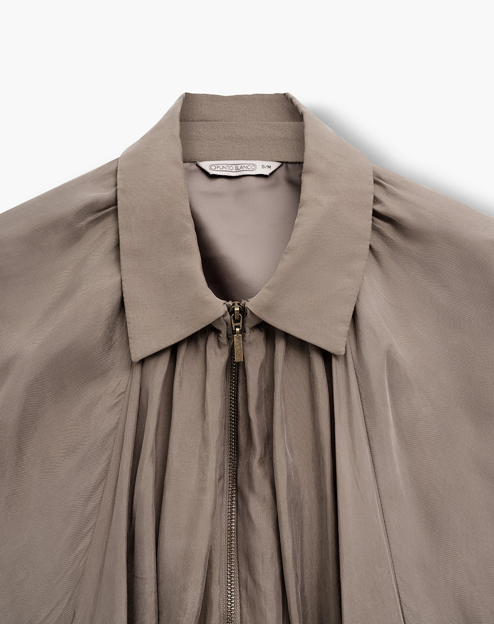 Chaqueta bomber oversize café mujer