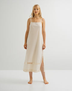 Vestido largo crudo