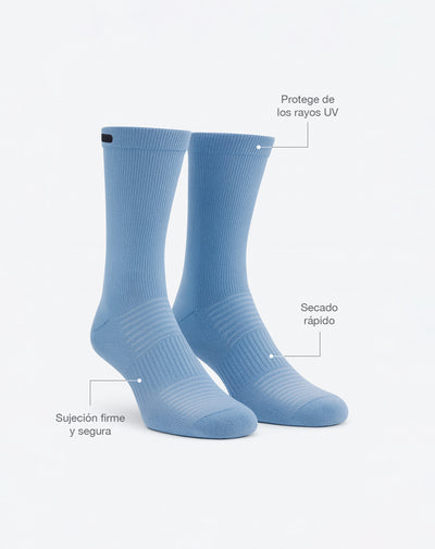 Medias deportivas unisex largas ciclismo azules