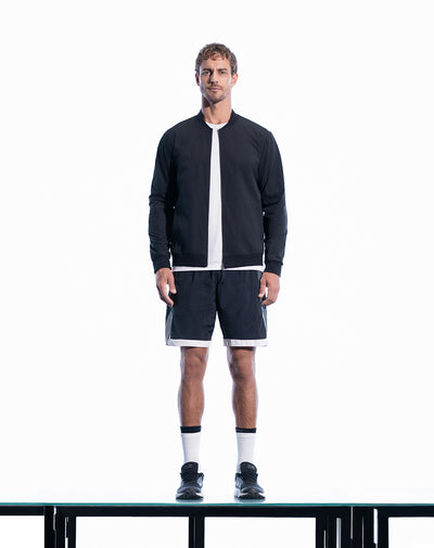 Chaqueta tipo bomber negra para hombre