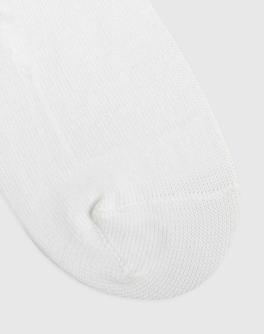 Medias para mujer extra largas algodón sistenible paquete x2 unds blancas