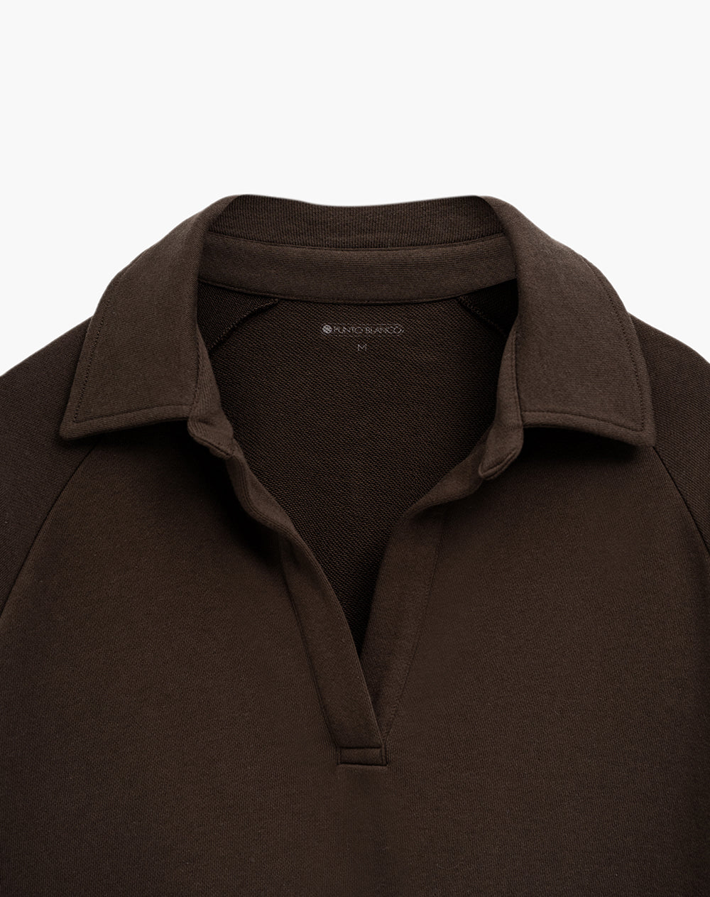 Buzo tipo polo café mujer