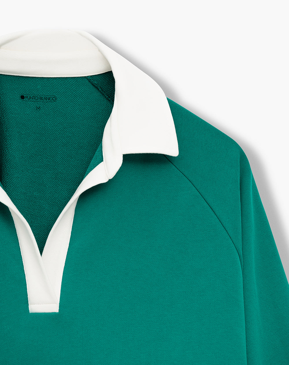 Buzo tipo polo verde mujer