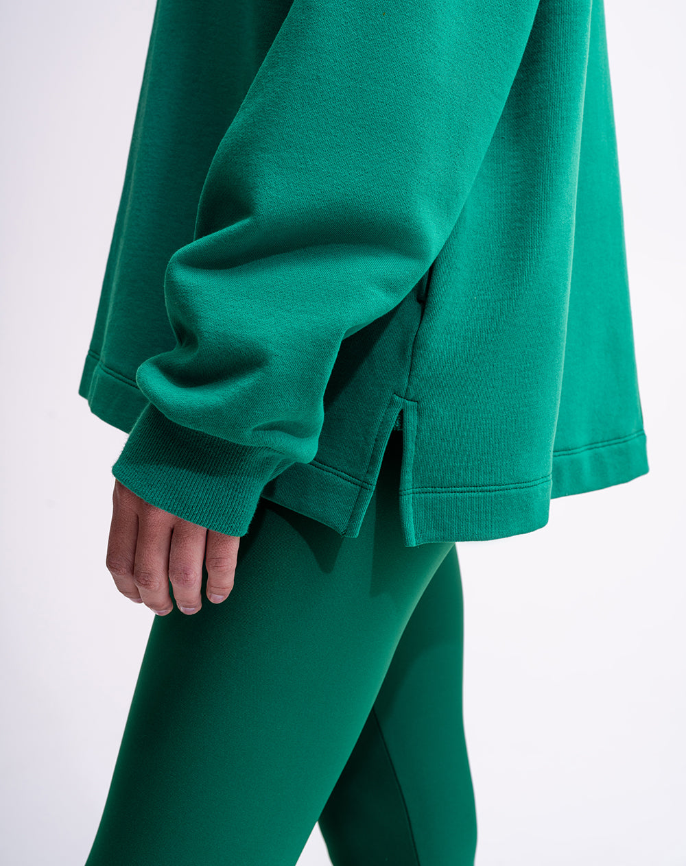 Buzo tipo polo verde mujer