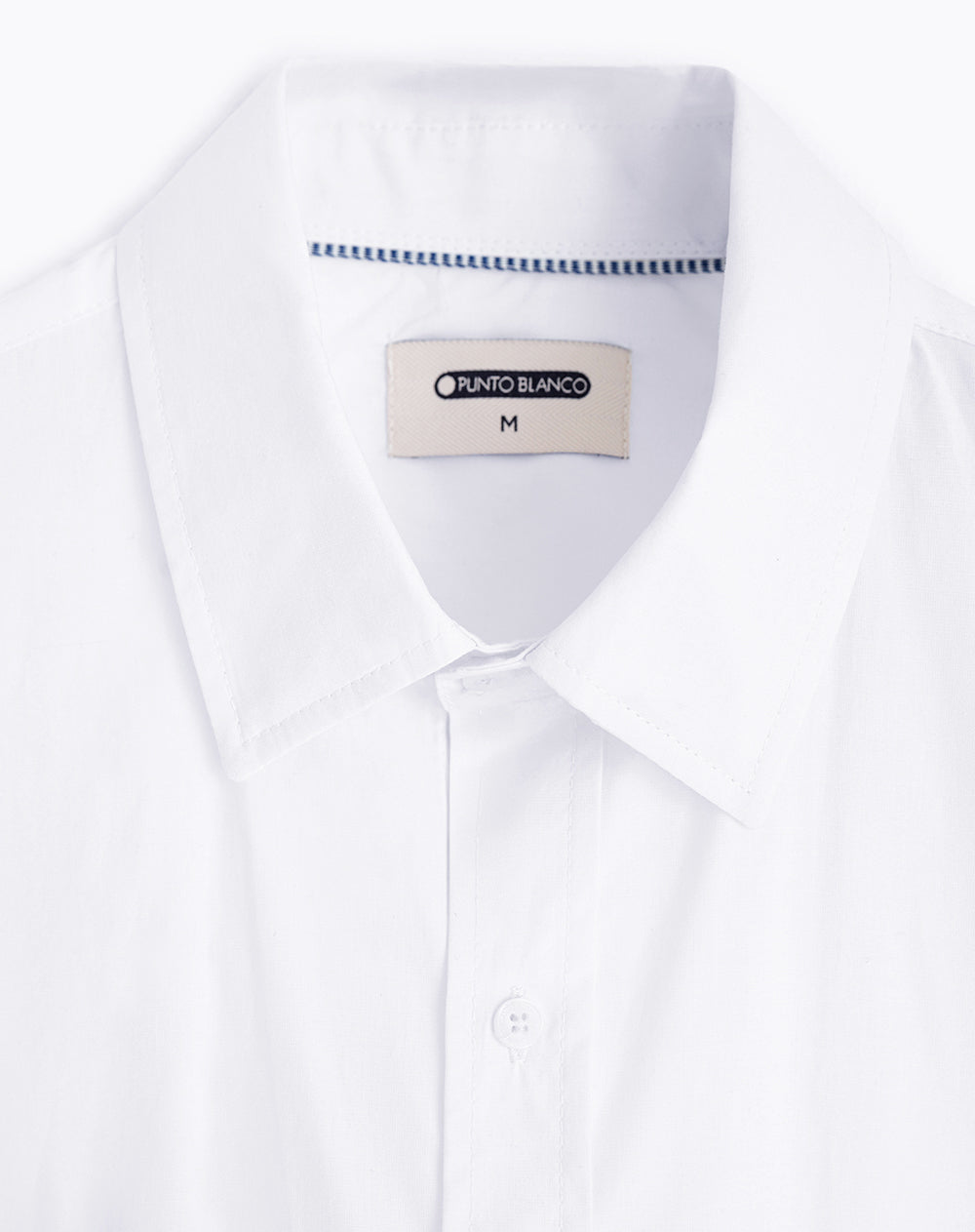 Camisa manga larga regular blanca hombre