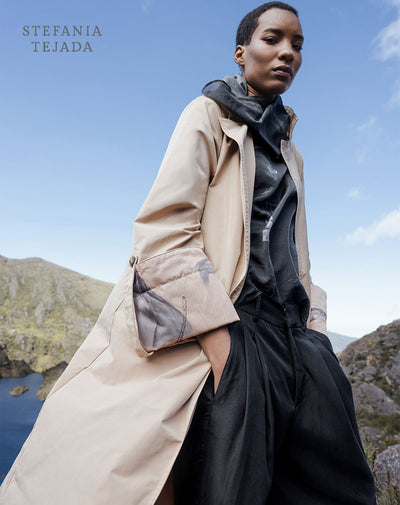 Chaqueta trench coat habano Stefania Tejada