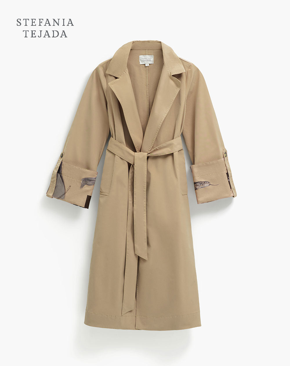 Chaqueta trench coat habano Stefania Tejada