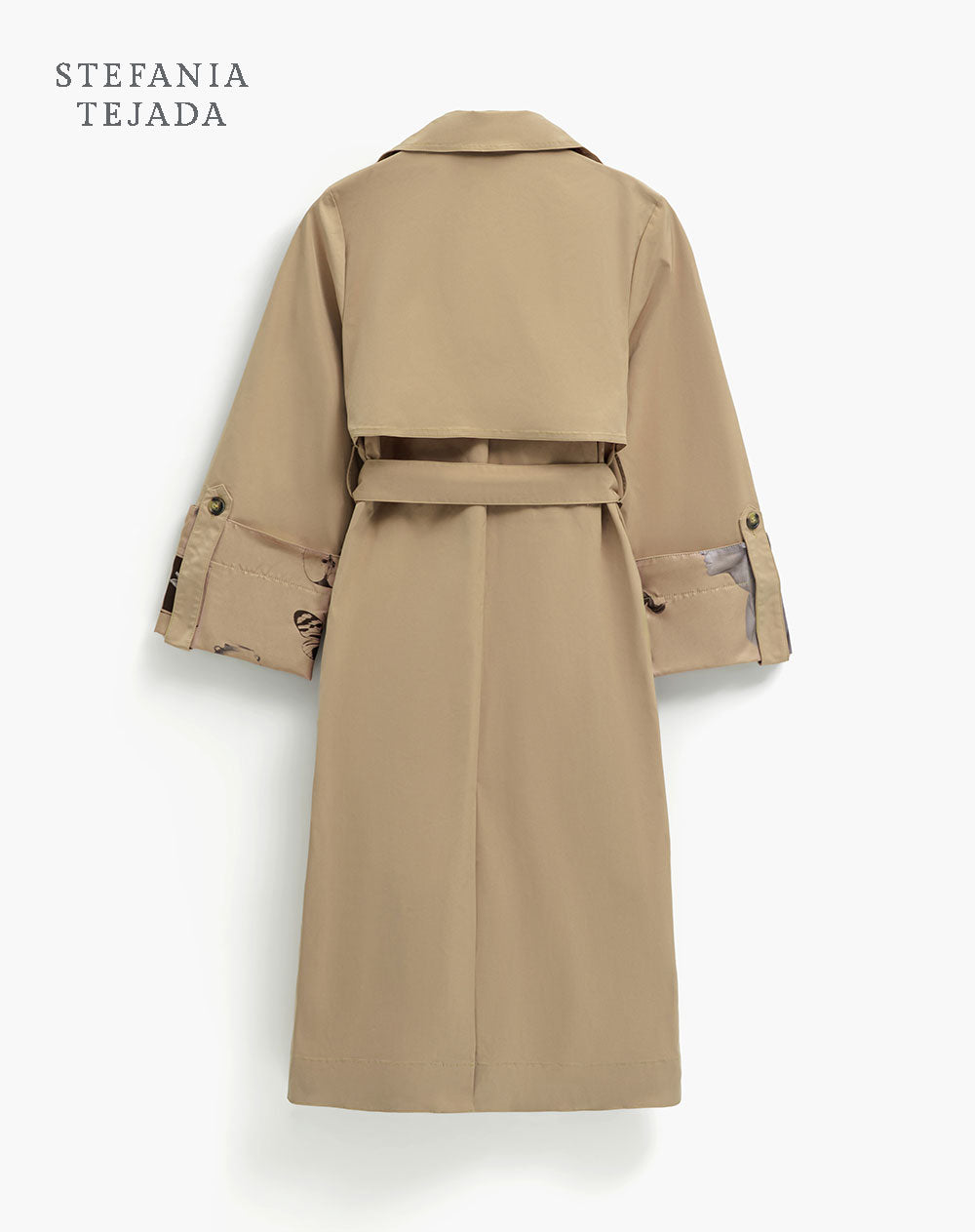 Chaqueta trench coat habano Stefania Tejada