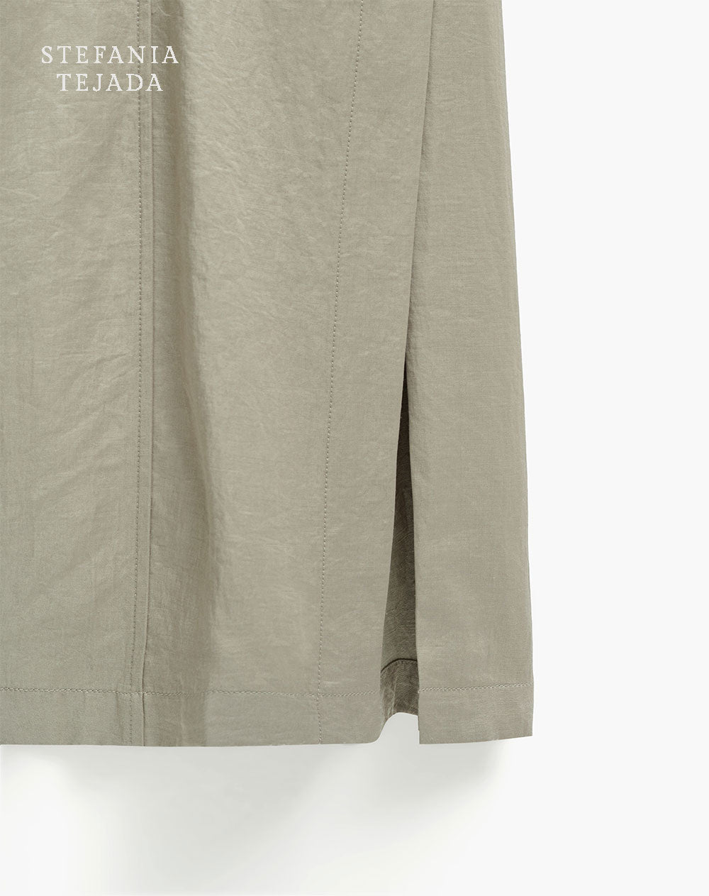 Pantalón wide leg  tiro alto habano Stefania Tejada