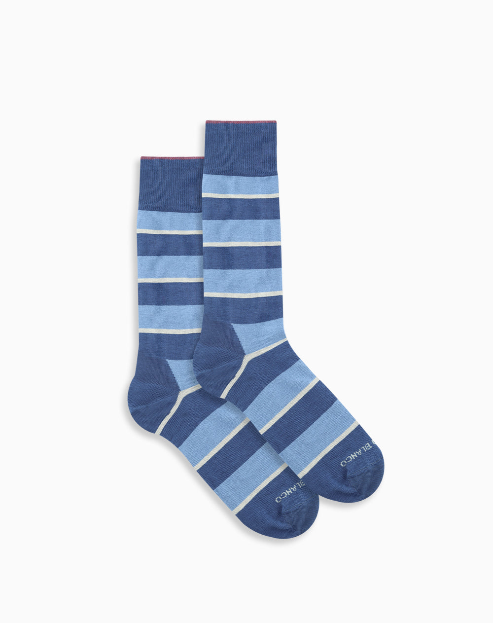 Medias largas azules rayas